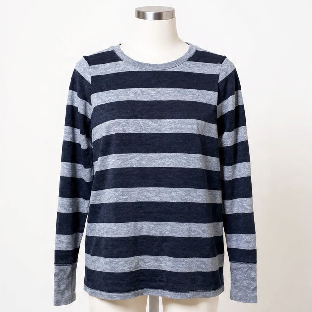 Mossimo Supply Co. Navy and Gray Striped Top
